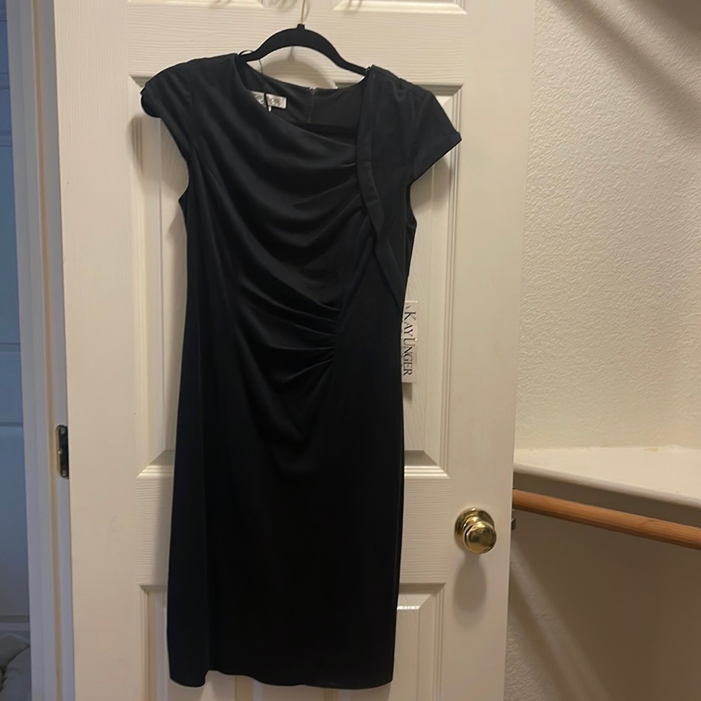 Kay Unger navy blue dress